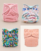 Newborn Fitted Cloth Diaper Bundle by Lilly & Frank 