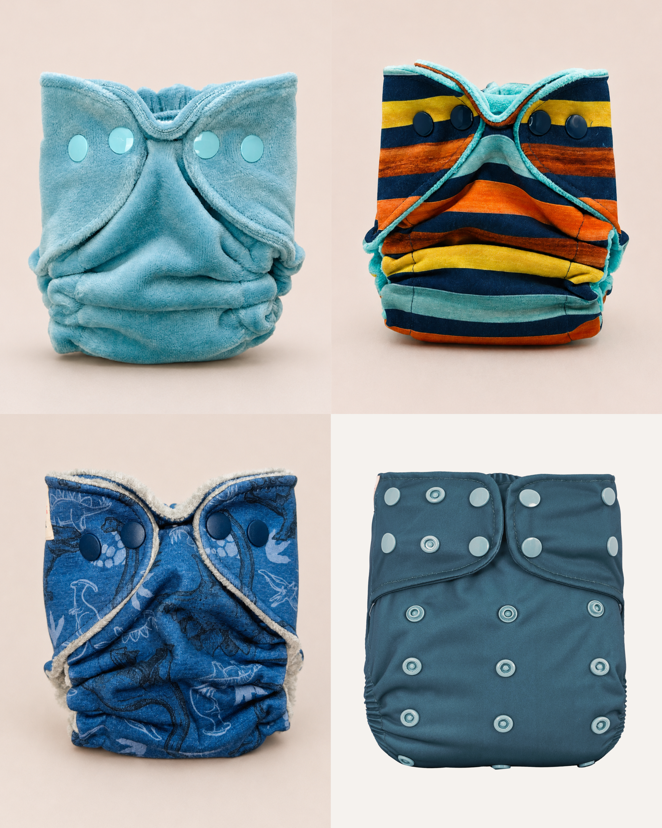 Newborn Fitted Cloth Diaper Bundle by Lilly & Frank 