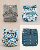 Newborn Fitted Cloth Diaper Bundle by Lilly & Frank 