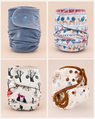 One Size Fitted Cloth Diaper Bundle by Lilly & Frank 