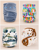 One Size Fitted Cloth Diaper Bundle by Lilly & Frank 