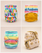 One Size Fitted Cloth Diaper Bundle by Lilly & Frank 