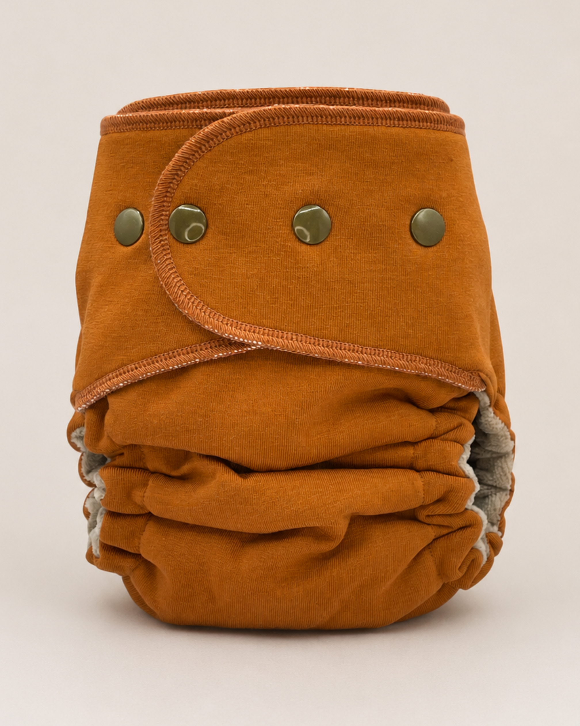 One Size Fitted Cloth Diaper (12-35lbs) - Copper & Oak by Lilly & Frank 
