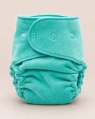 One Size Fitted Cloth Diaper (12-35lbs) - Jade Velour by Lilly & Frank 