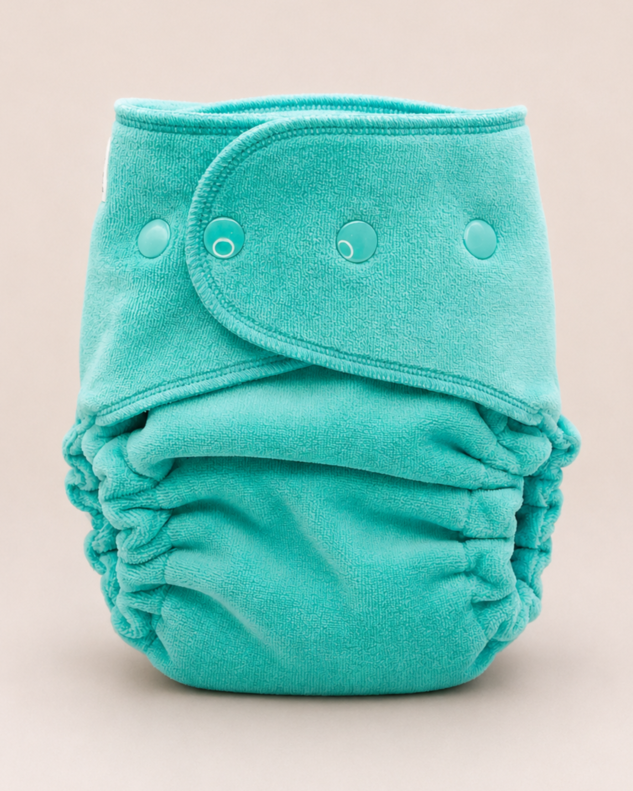 One Size Fitted Cloth Diaper (12-35lbs) - Jade Velour by Lilly & Frank 