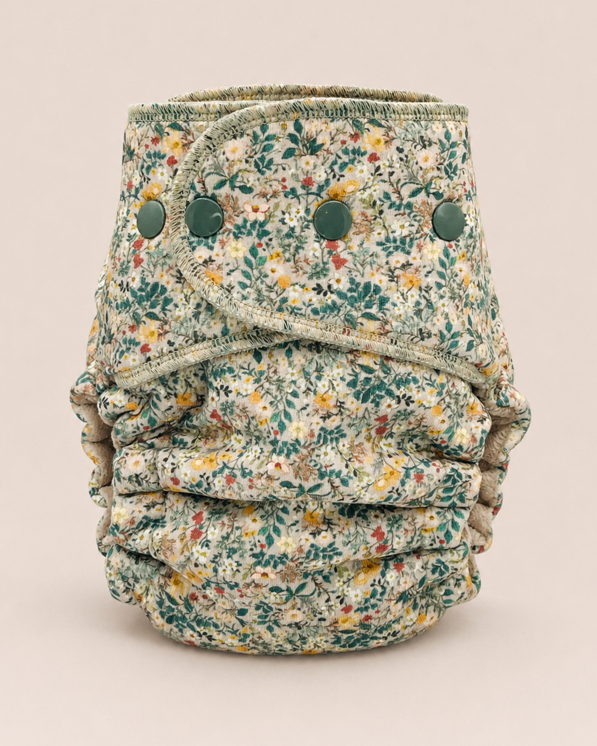 One Size Hybrid Cloth Diaper (12-35lbs) - Wild Fields by Lilly & Frank 