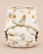 One Size Hybrid Cloth Diaper (12-35lbs) - Seagull Sailor by Lilly & Frank 