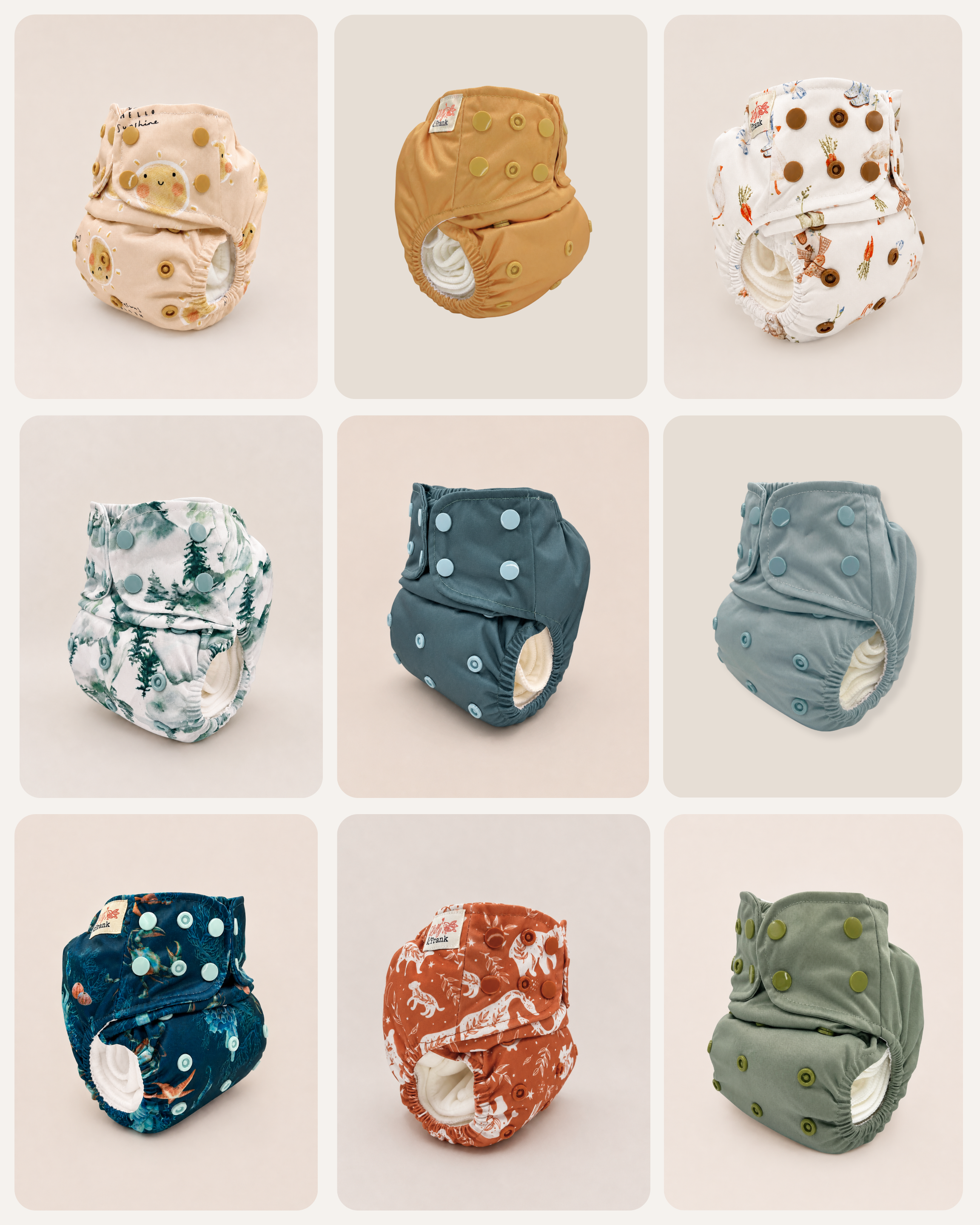 Newborn Cloth Diaper Starter Bundle (0–4 Months)