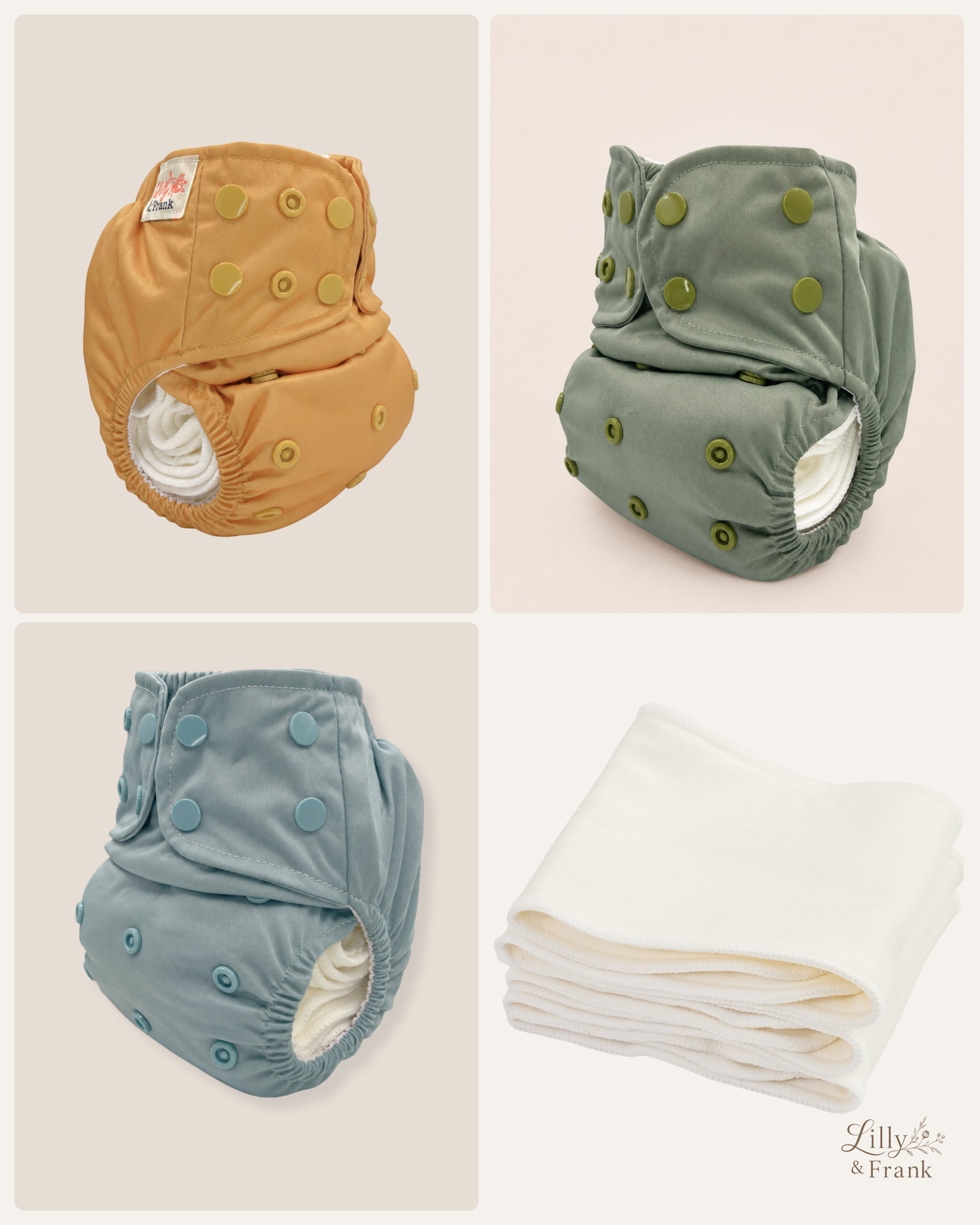 Newborn Cloth Diaper Starter Bundle (0–4 Months)