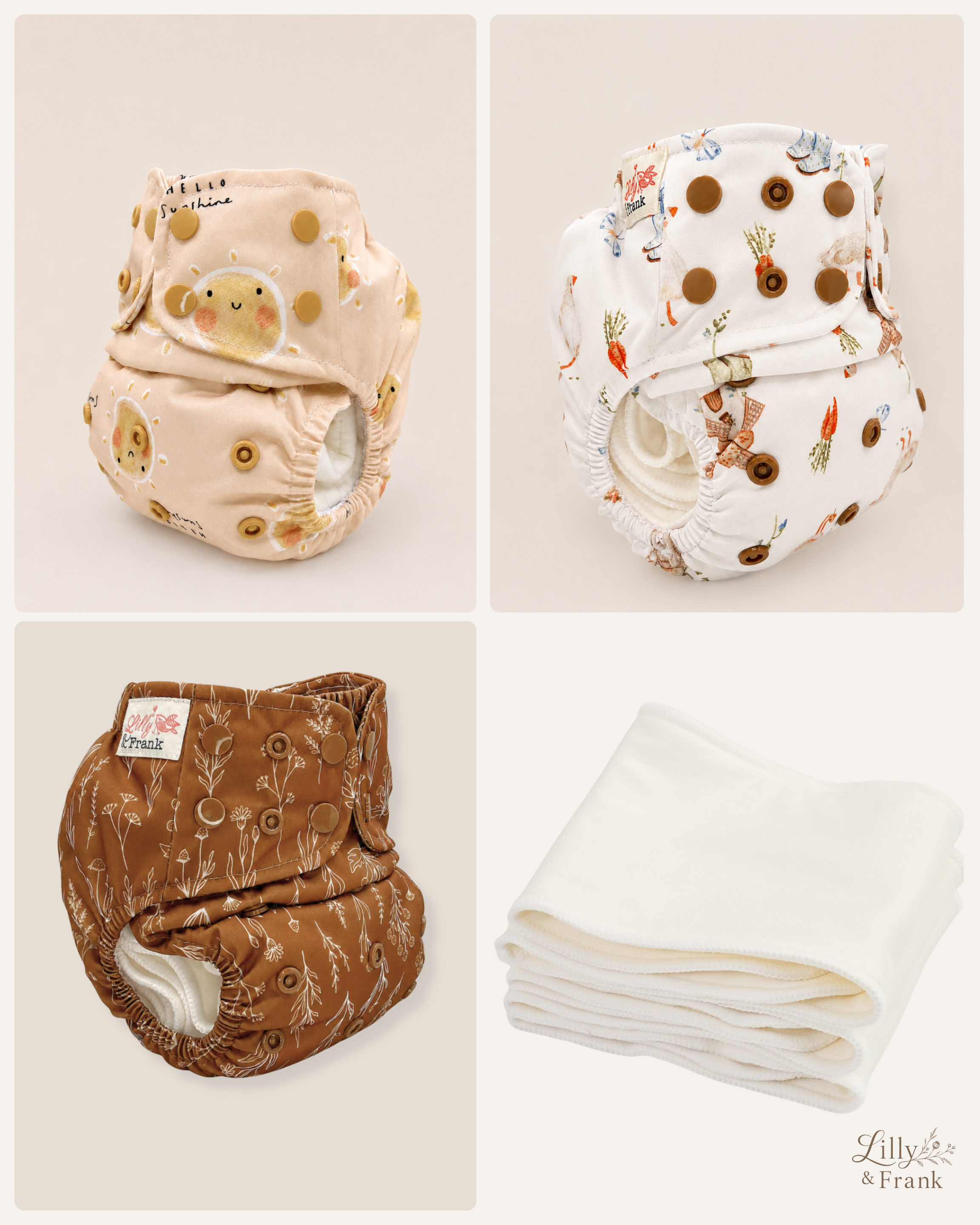 Newborn Cloth Diaper Starter Bundle (0–4 Months)