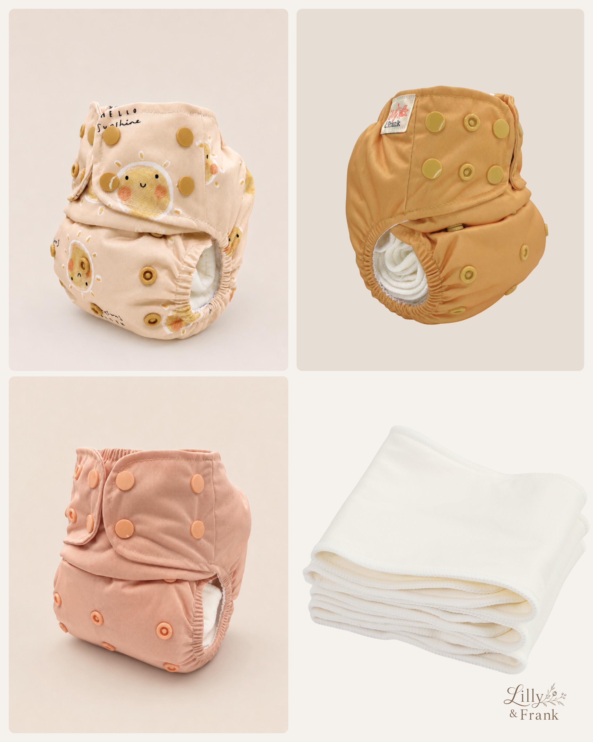 Newborn Cloth Diaper Starter Bundle (0–4 Months)