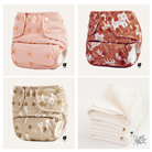 all in two cloth diaper starter bundle canada peach and brown