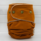 Brown cloth diaper on a white background