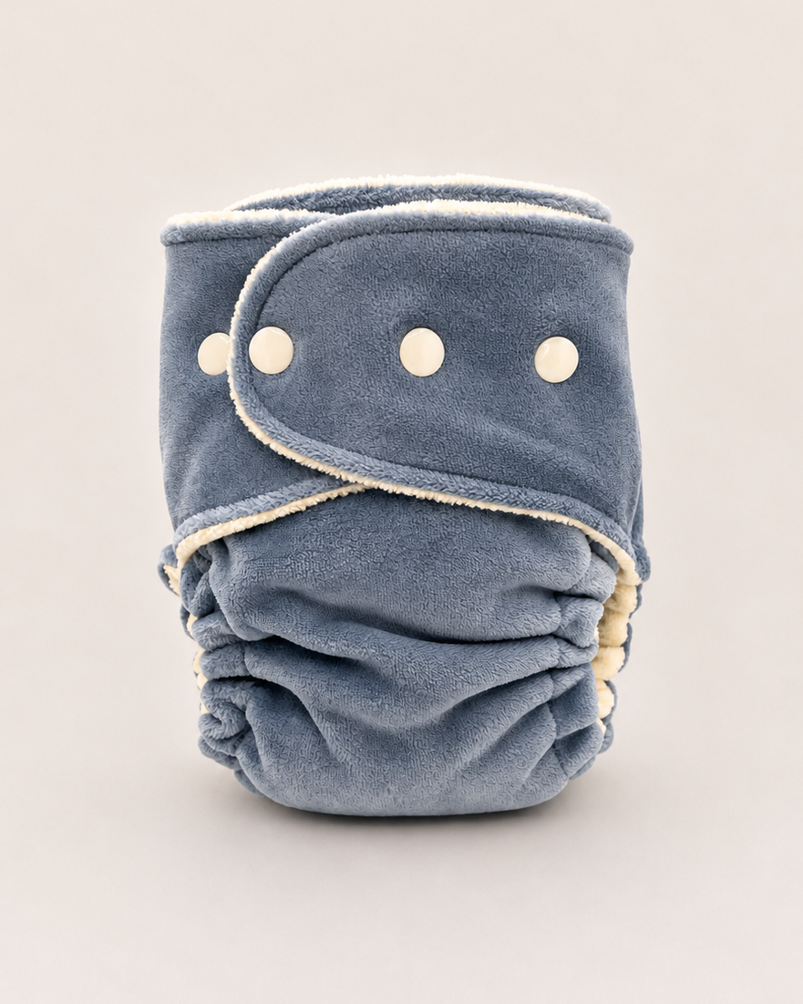 One Size Fitted Cloth Diaper (12-35lbs) - Kettle Pond OBV by Lilly & Frank 