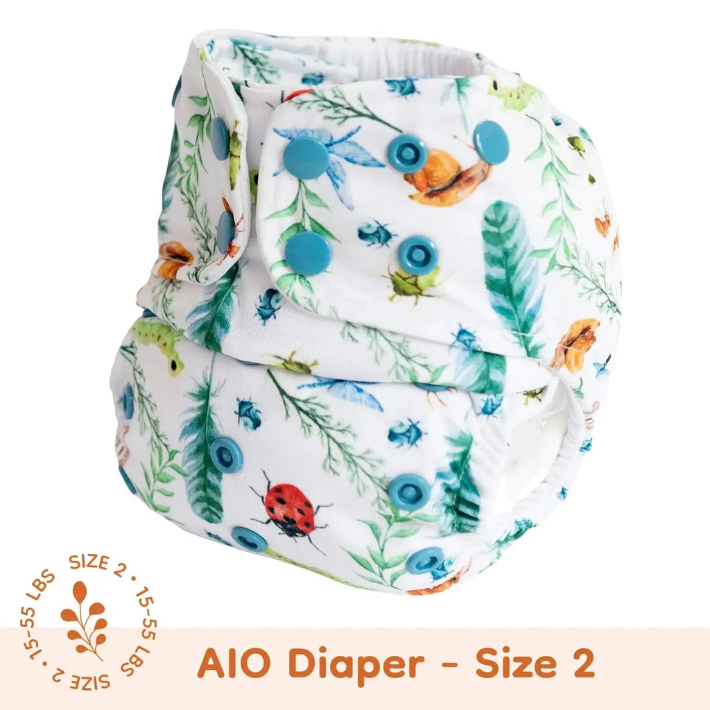 Lighthouse Kids Co. AIO Cloth Diaper Caterpillar Lighthouse Kids Co. All-In-One Cloth Diaper - Supreme