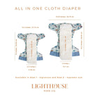 Lighthouse Kids Co. AIO Cloth Diaper Caterpillar Lighthouse Kids Co. All-In-One Cloth Diaper - Supreme
