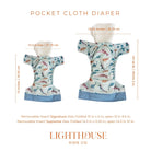 Lighthouse Kids Co. AIO Cloth Diaper Lighthouse Kids - Pocket Cloth Diaper - Caterpillar