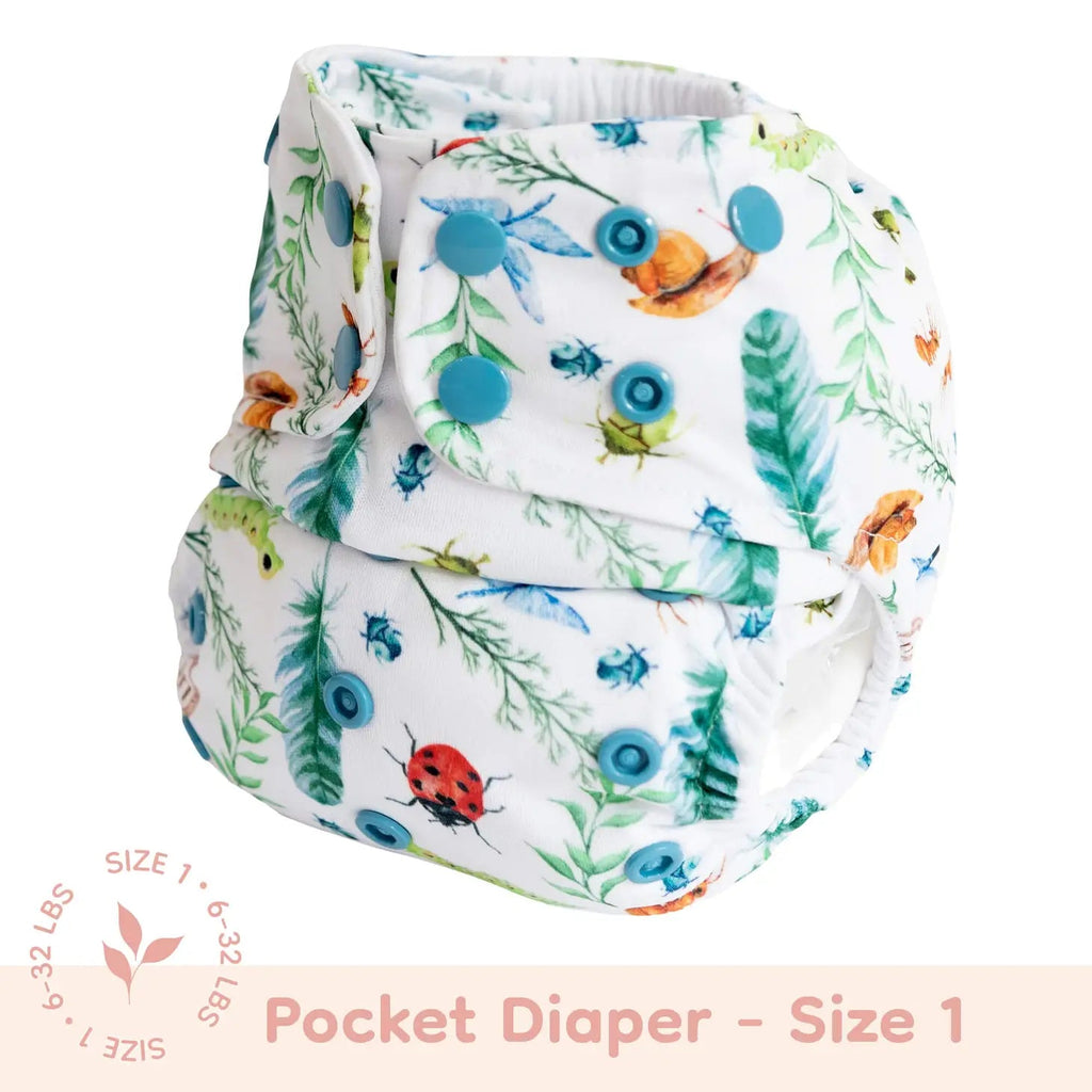 Lighthouse Kids Co. AIO Cloth Diaper Lighthouse Kids - Pocket Cloth Diaper - Caterpillar