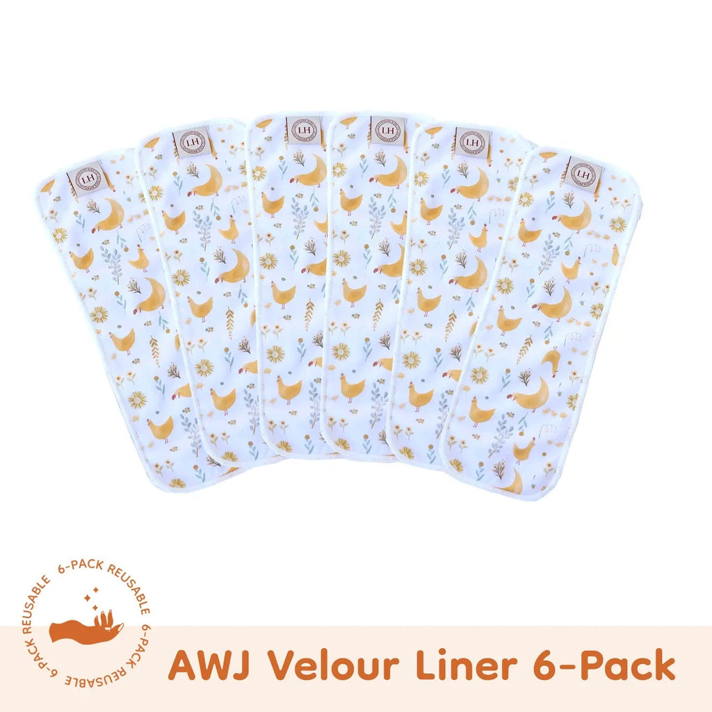 Lighthouse Kids Co. Cloth Wipe Lighthouse Kids Co. Cloth Liner 6-Pack (Bamboo Velour and AWJ)