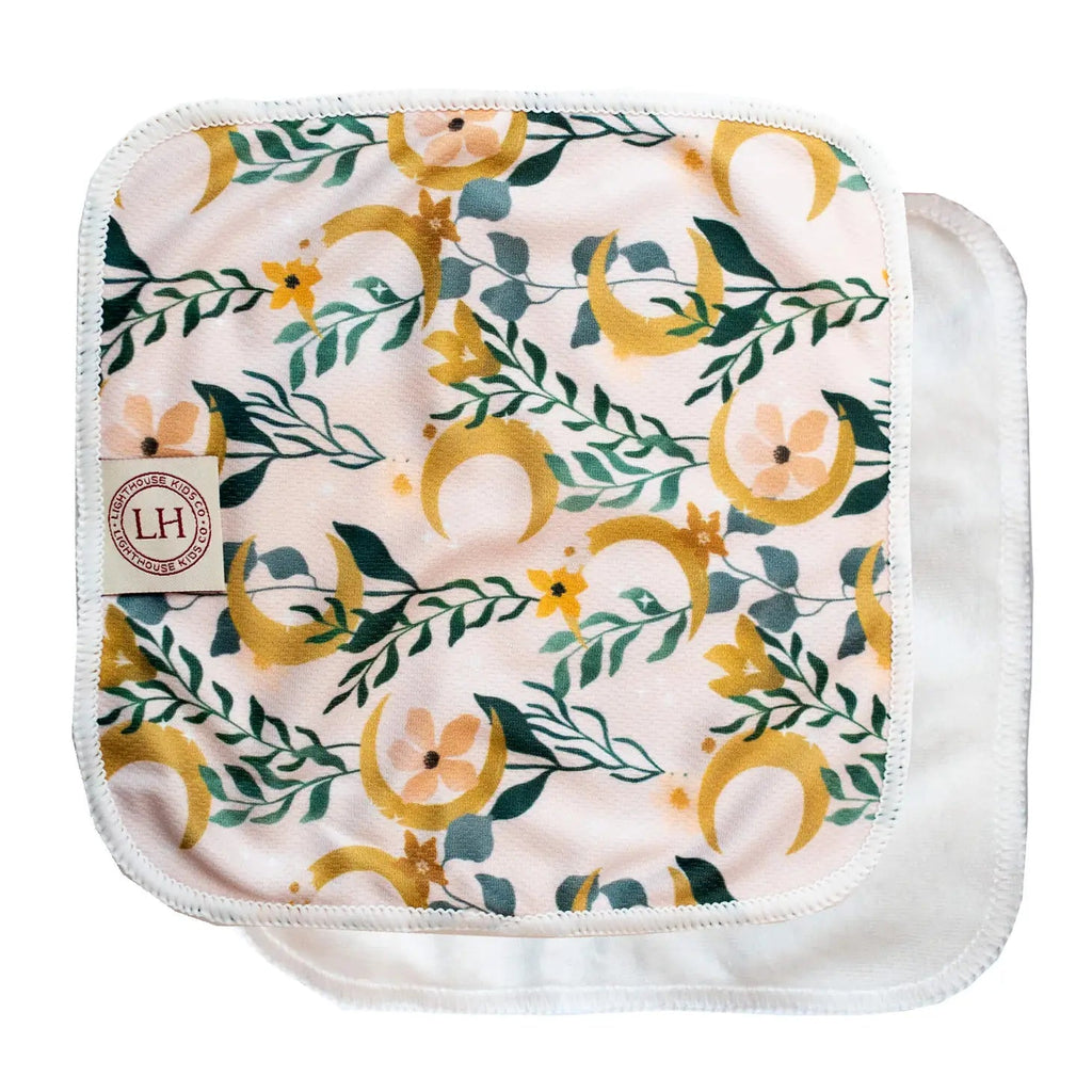 Lighthouse Kids Co. Pocket Cloth Diaper Moon Kelp Lighthouse Kids - Cloth Wipes | Washcloths - 6 Pack