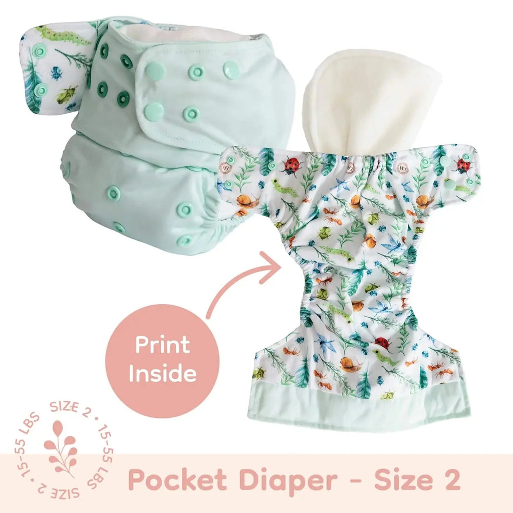 Lighthouse Kids Co. Pocket Cloth Diaper Size 2 - Supreme Lighthouse Kids Co. Pocket Cloth Diaper - Supreme (15-55+lbs)