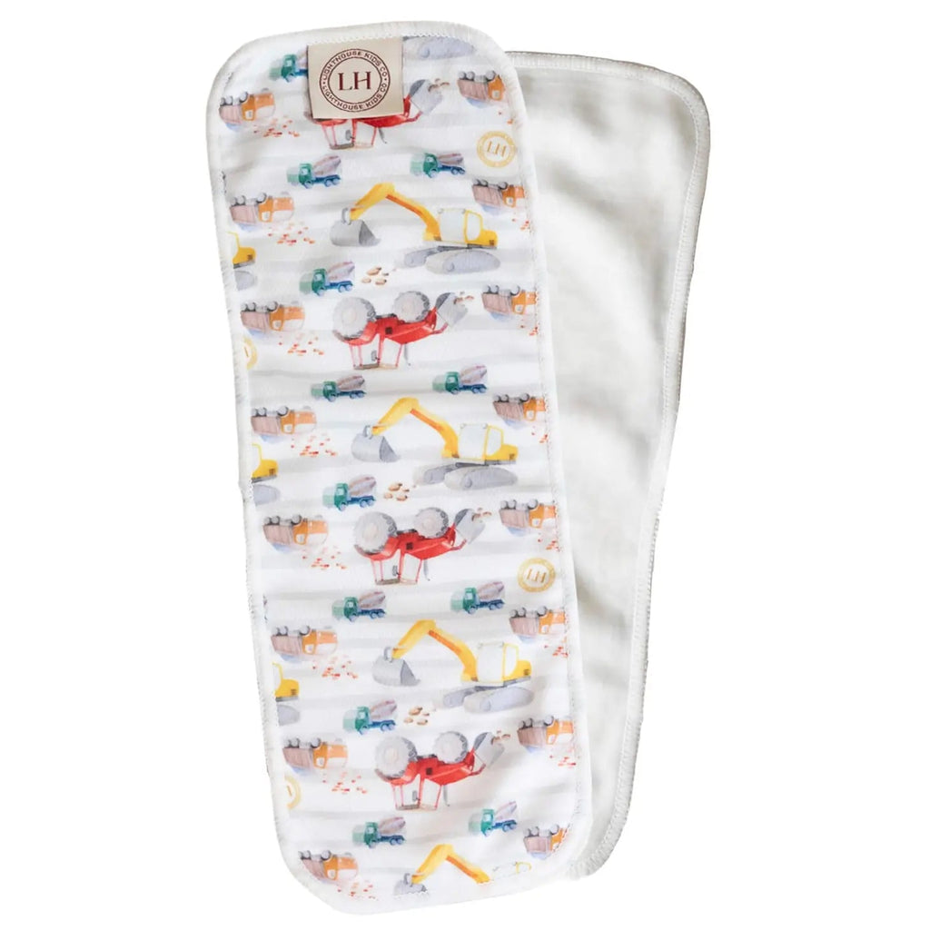 Lighthouse Kids Co. Reusable Diaper Liner Construction Lighthouse Kids Co. Cloth Liner 6-Pack (Bamboo Velour and AWJ)