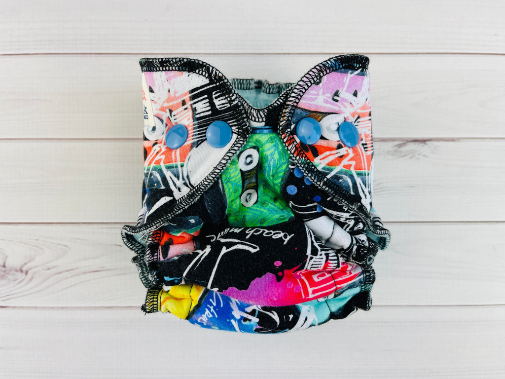 Lilly & Frank Cloth Diaper Ghetto Blaster Newborn Cloth Diaper - Hybrid - Serged