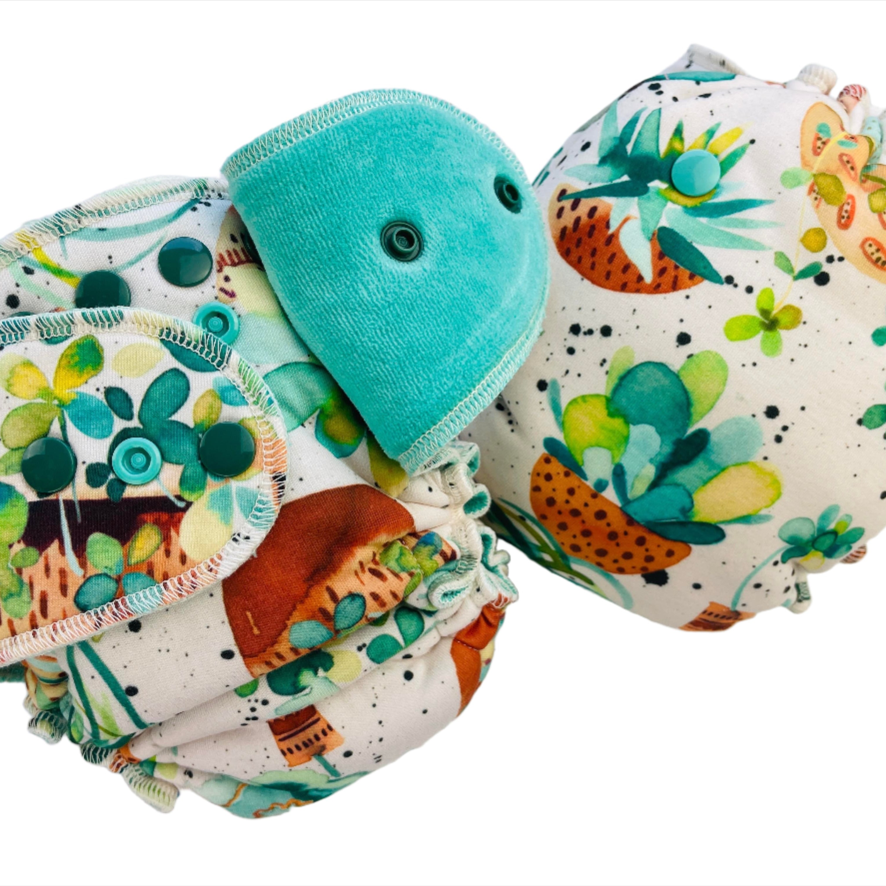 Lilly & Frank cloth diaper Indoor Garden Toddler Cloth Diaper - Fitted - Serged