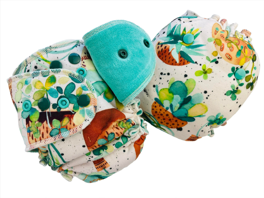 Lilly & Frank cloth diaper Indoor Garden Toddler Cloth Diaper - Fitted - Serged