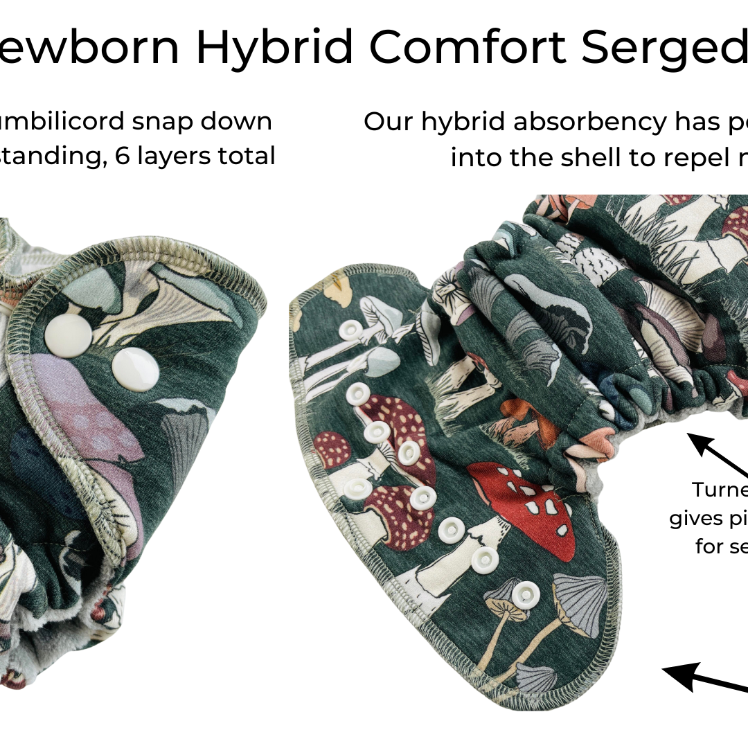 Lilly & Frank Cloth Diaper Newborn Cloth Diaper - Hybrid - Comfort Serged