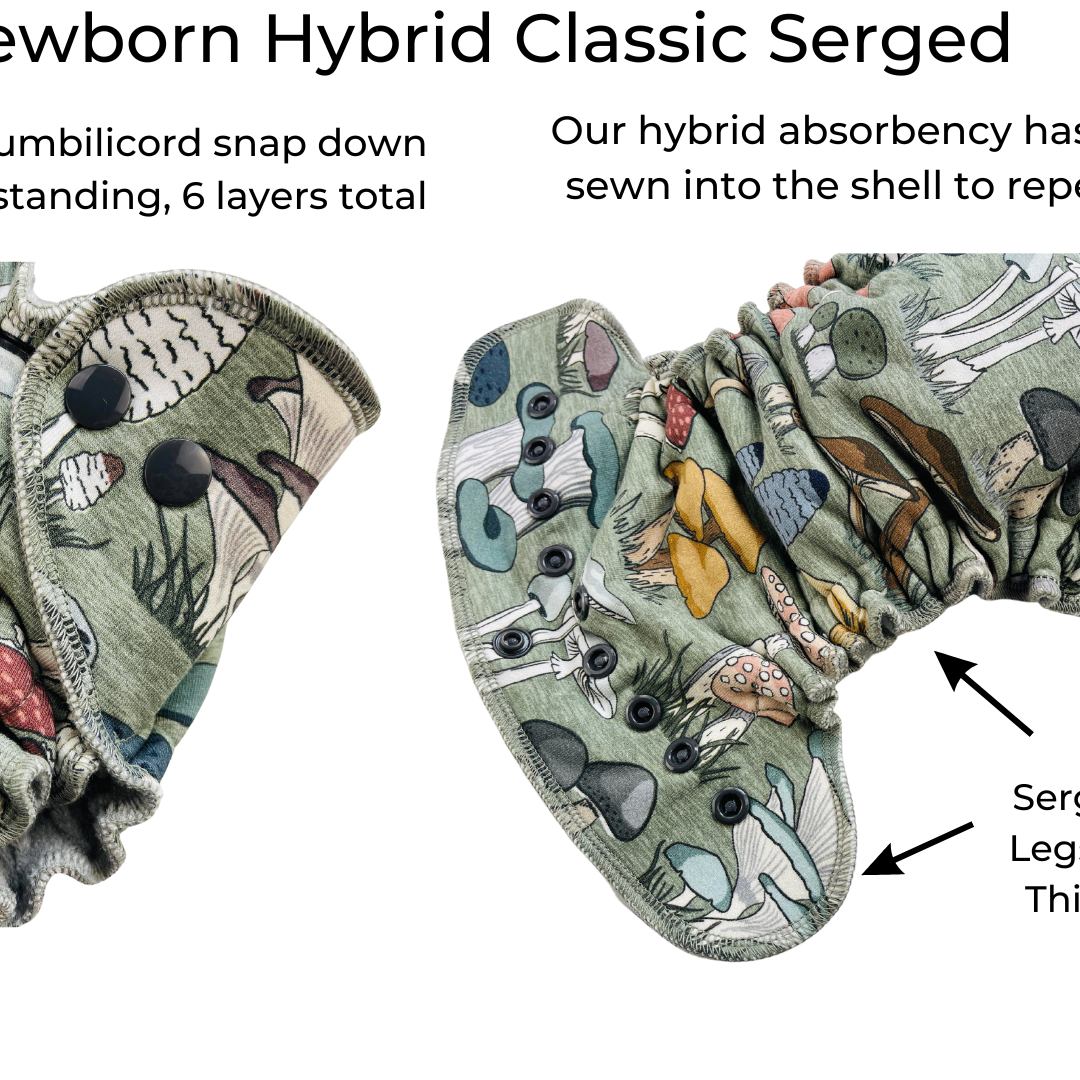 Lilly & Frank Cloth Diaper Newborn Cloth Diaper - Hybrid - Serged