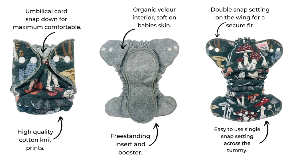 Lilly & Frank Cloth Diaper Newborn Cloth Diapers - Velour