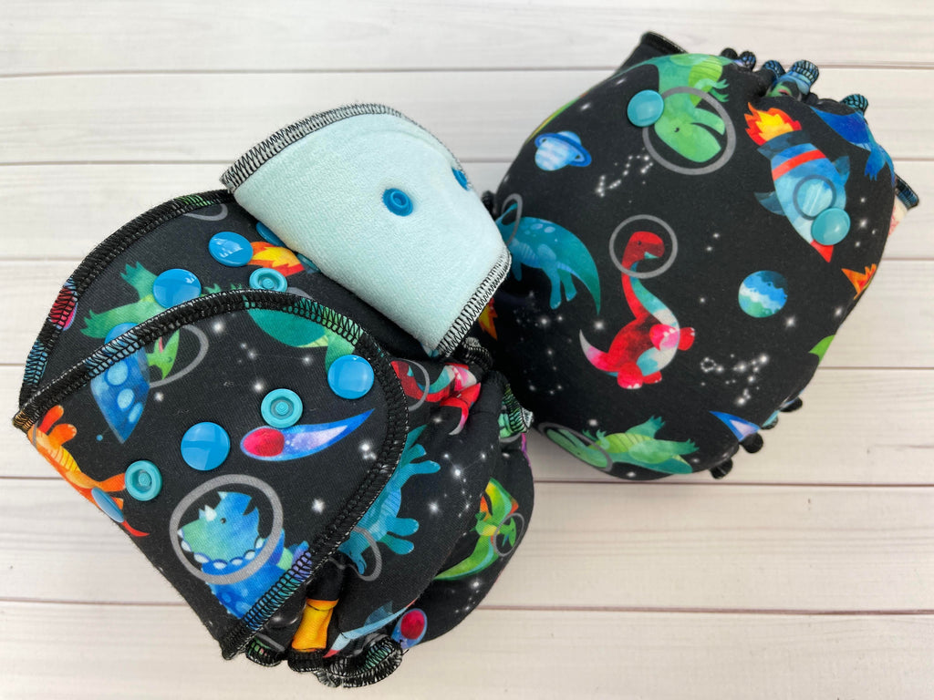 Lilly & Frank cloth diaper Space Dinos Toddler Cloth Diaper - Fitted - Serged