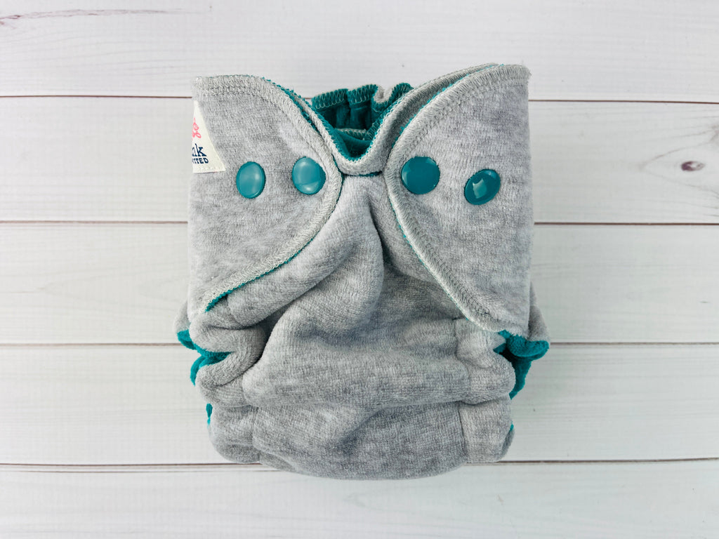 Lilly & Frank Cloth Diaper Tin & Jewel Velour Newborn Diapers