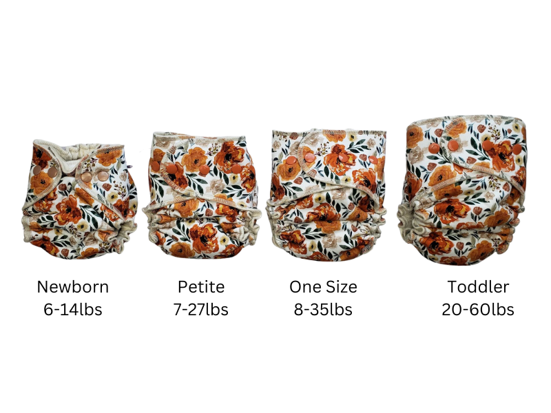 Lilly & Frank Fitted Cloth Diaper Petite Cloth Diaper - Hybrid - Classic Serged