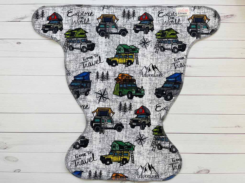 Lilly & Frank Flat Cloth Diaper Adventure Awaits One Size Contour Flat - *New Insert*