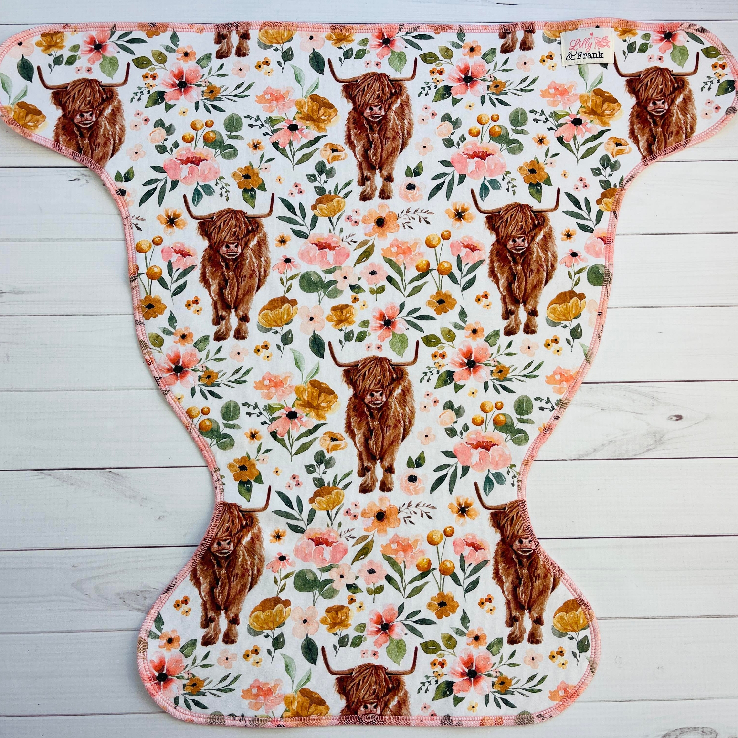Lilly & Frank Flat Cloth Diaper Daisy Mae (Coming Soon!) One Size Contour Flat