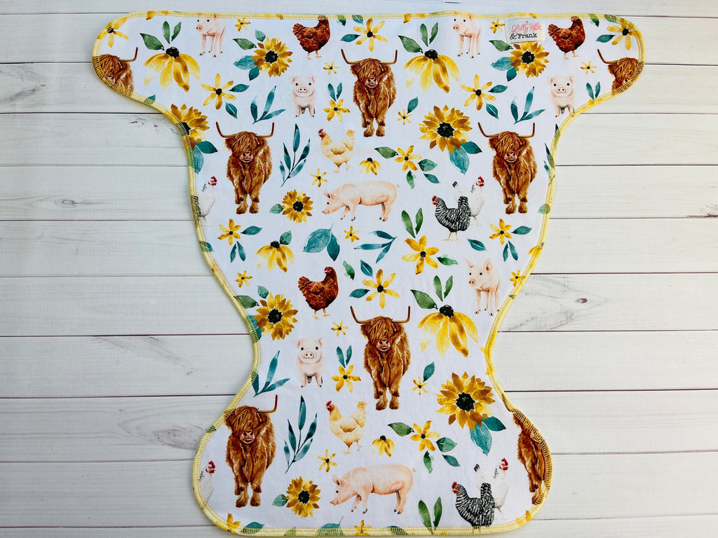 Lilly & Frank Flat Cloth Diaper One Size Contour Flat