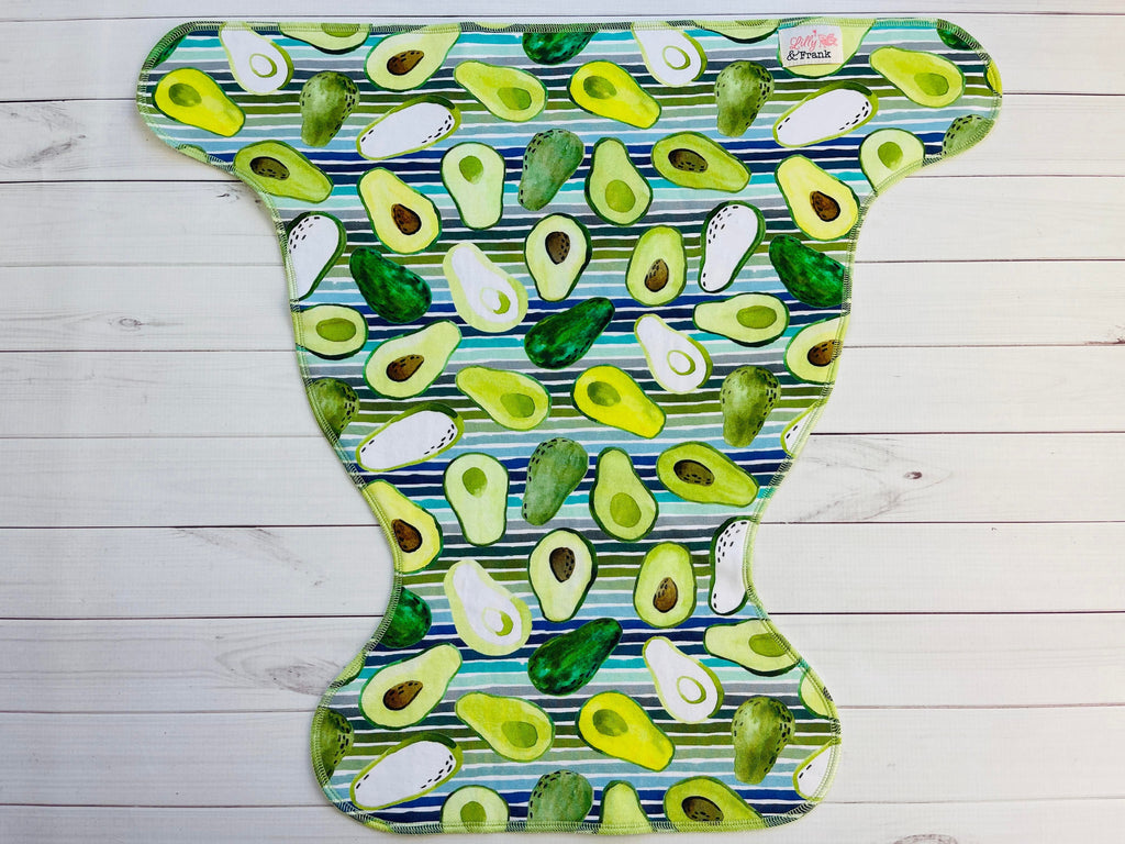 Lilly & Frank Flat Cloth Diaper Guacamole One Size Contour Flat