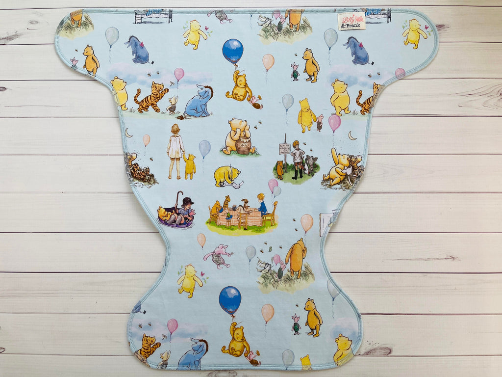 Lilly & Frank Flat Cloth Diaper Hundred Acre Wood One Size Contour Flat - *New Insert*