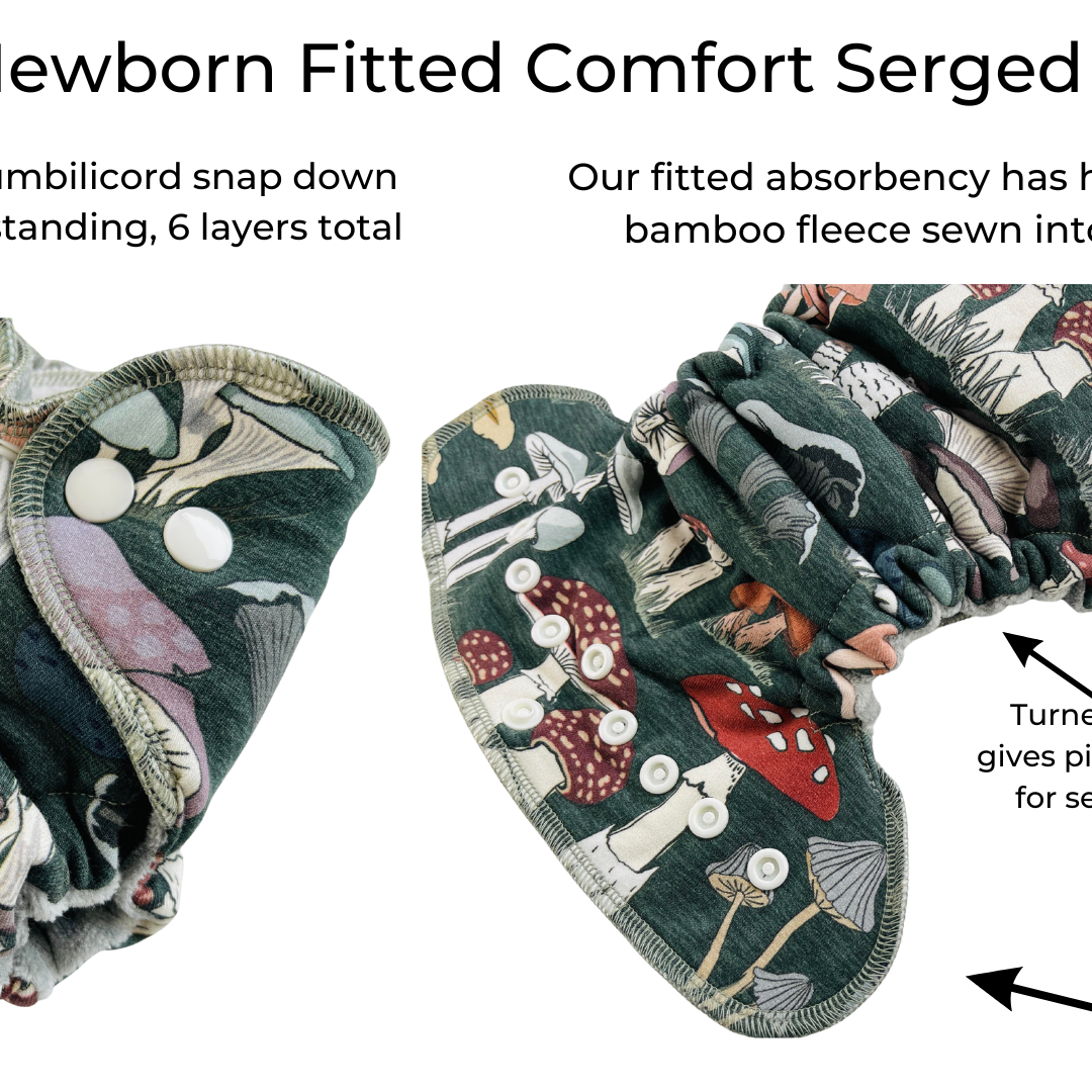 Lilly & Frank Newborn Cloth Diaper Newborn Cloth Diaper - Fitted - Comfort Serged