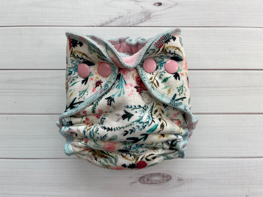 Lilly & Frank Newborn Cloth Diaper Newborn Fitted Serged Cloth Diaper