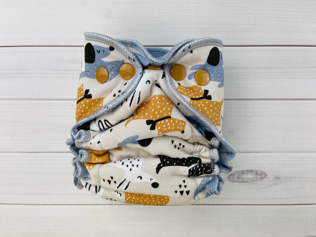 Lilly & Frank Newborn Cloth Diaper Ruff! Newborn Fitted Serged Cloth Diaper