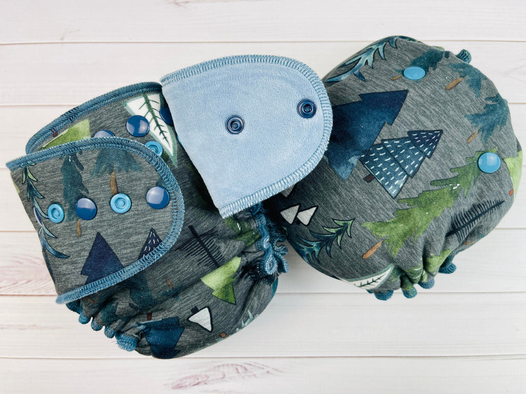 Lilly & Frank One Size Cloth Diaper Dark Forest One Size Cloth Diaper - Hybrid - Serged