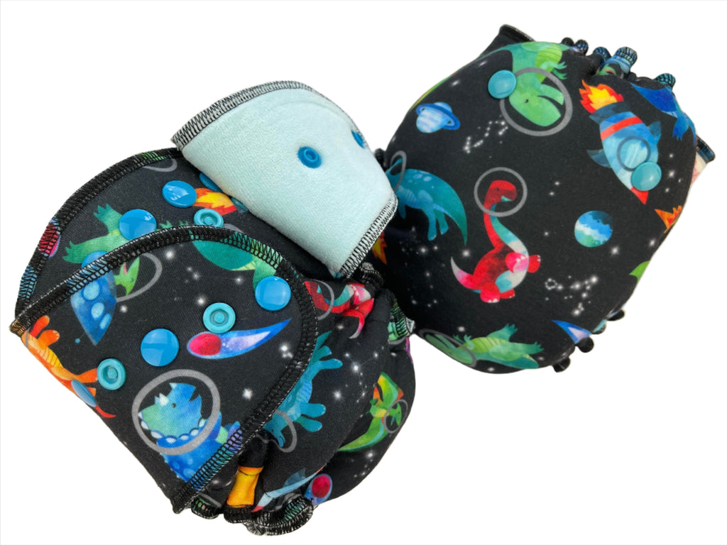 Lilly & Frank One Size Cloth Diaper Dino Astronauts In Space One Size Cloth Diaper - Hybrid - Serged