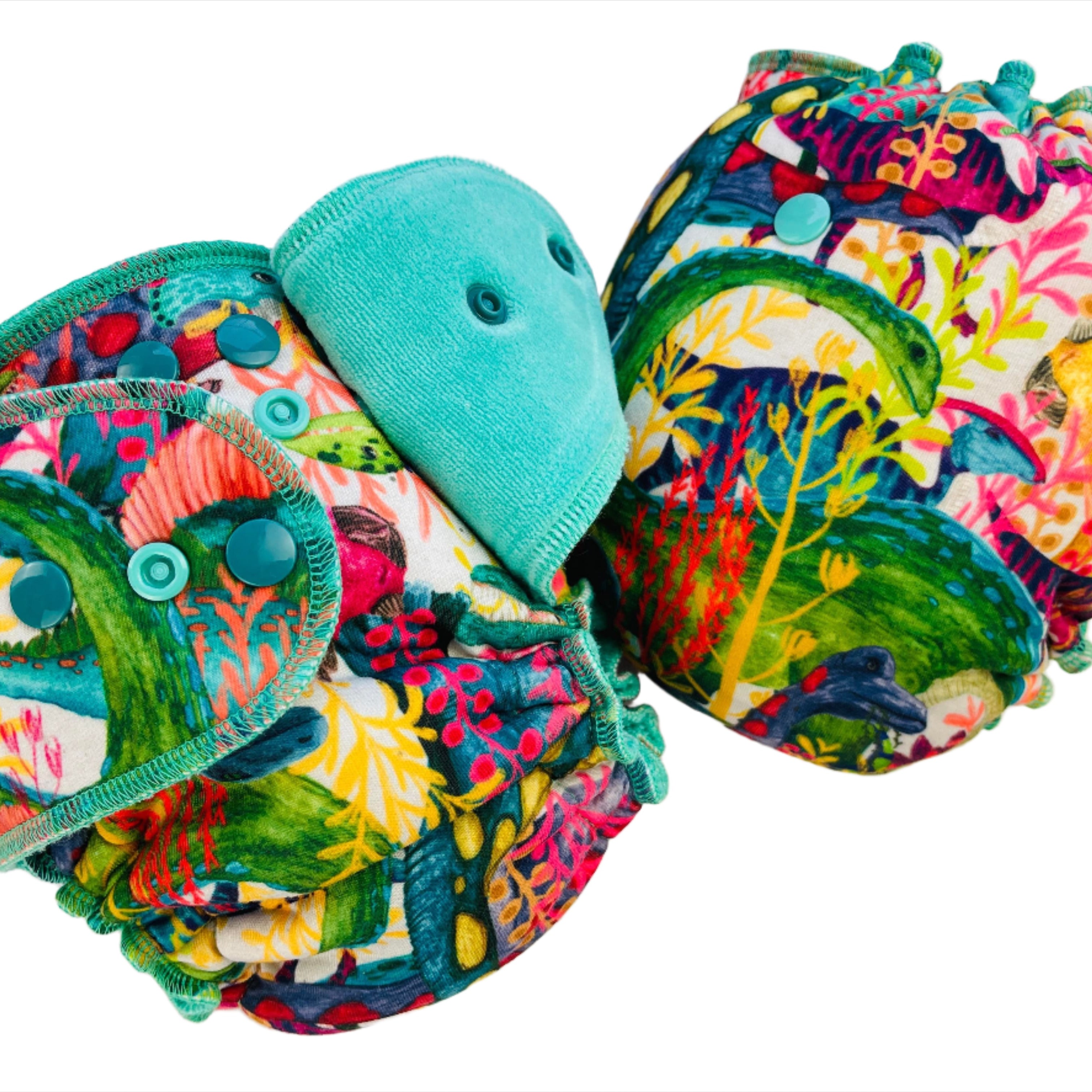 Lilly & Frank One Size Cloth Diaper Dinosaur Jamboree One Size Cloth Diaper - Fitted - Serged