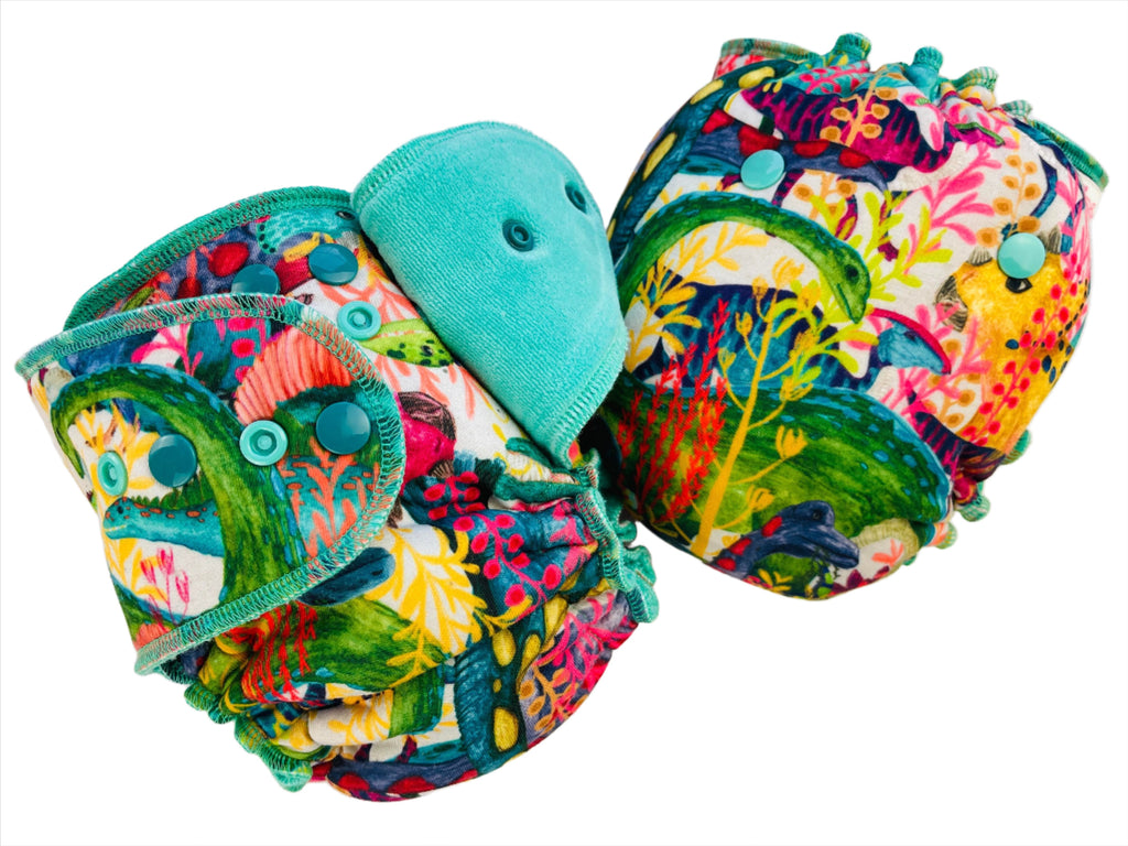 Lilly & Frank One Size Cloth Diaper Dinosaur Jamboree One Size Cloth Diaper - Fitted - Serged