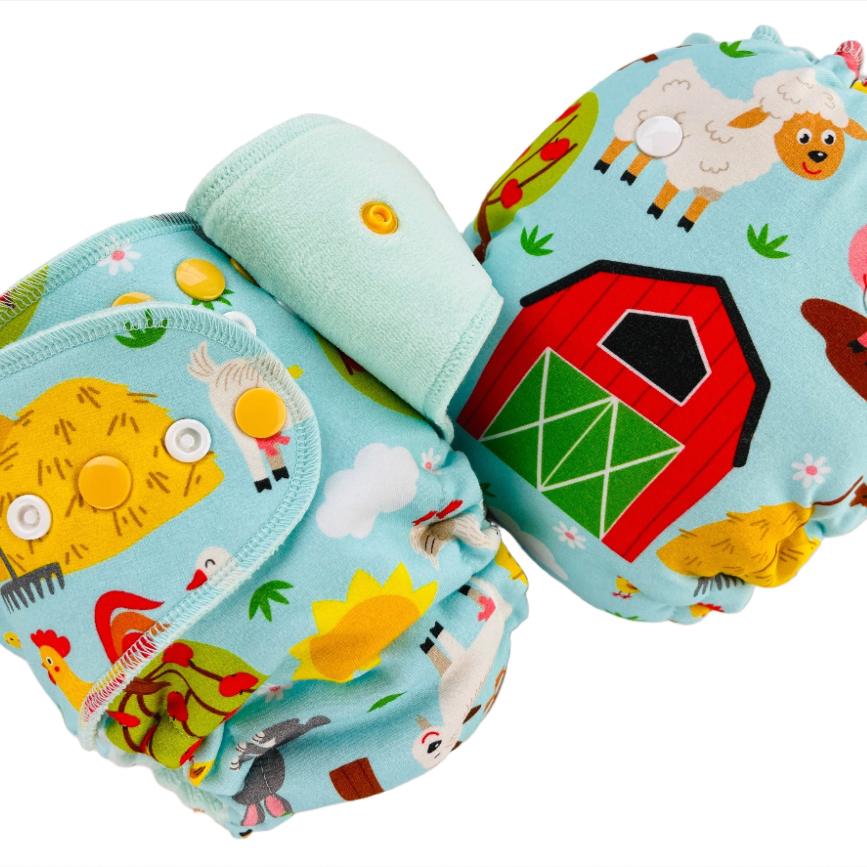 Lilly & Frank One Size Cloth Diaper Farm Chores (Coming Soon!) One Size Fitted ~ Comfort Serged