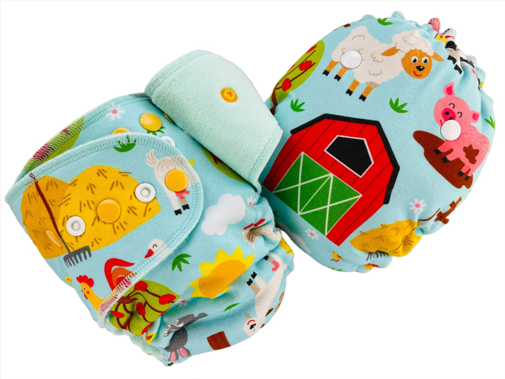 Lilly & Frank One Size Cloth Diaper Farm Chores (Coming Soon!) One Size Fitted ~ Comfort Serged