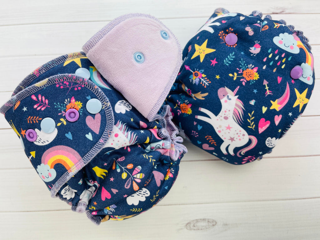 Lilly & Frank One Size Cloth Diaper Lovely Luna One Size Cloth Diaper - Hybrid - Serged
